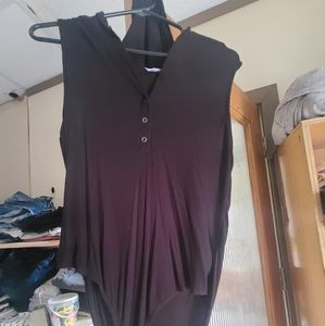 Fashion Nova Tank Top Bodysuit with Hood